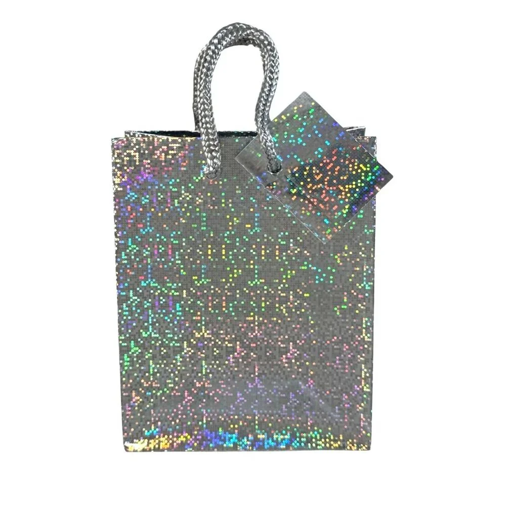 Gift Bag Lot of 35 Holographic Silver 4